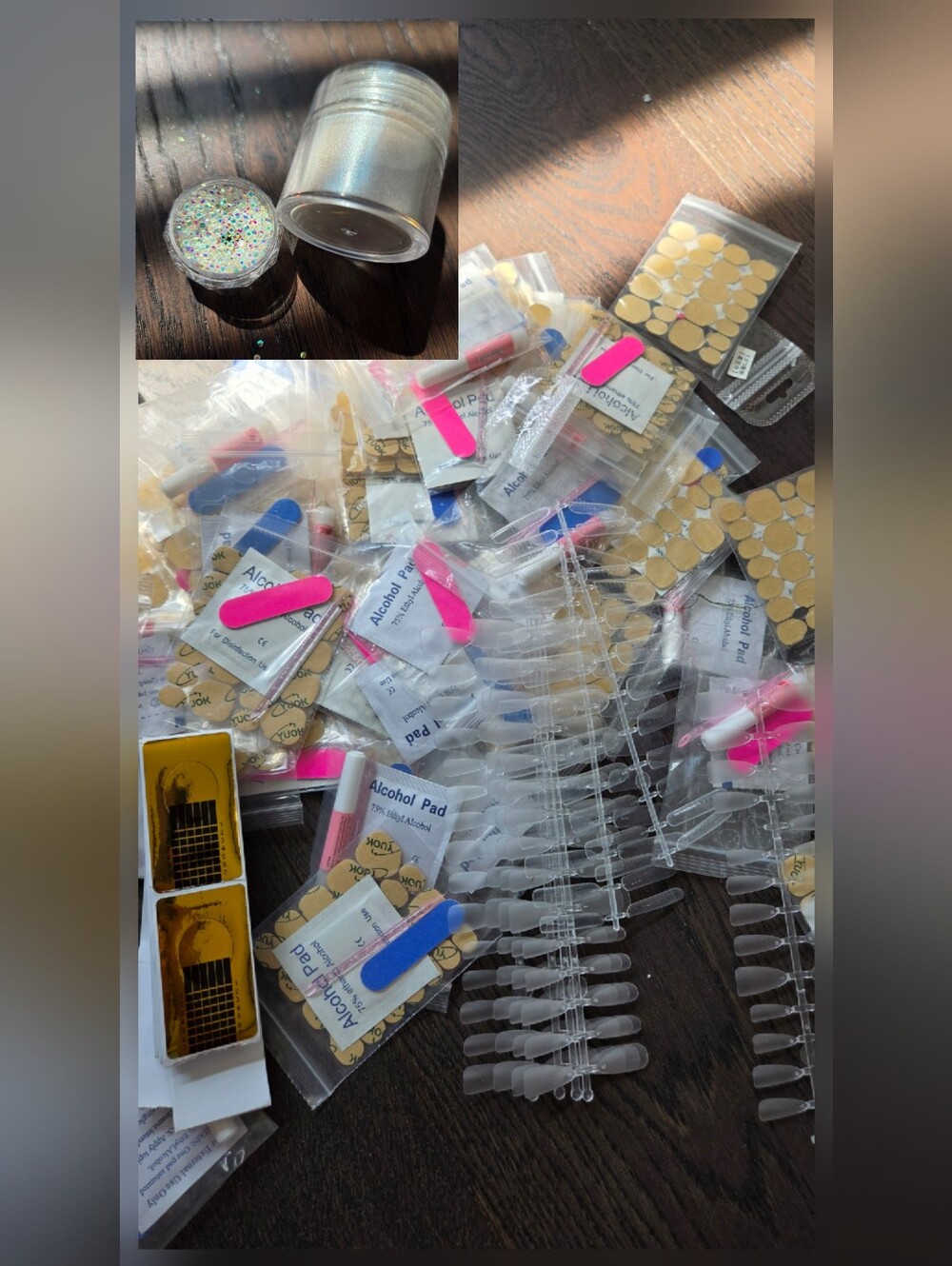 Bulk Press-On Nail Supplies | Nail Tips, Adhesive Tabs & Tools +FREE AURORA POWD
